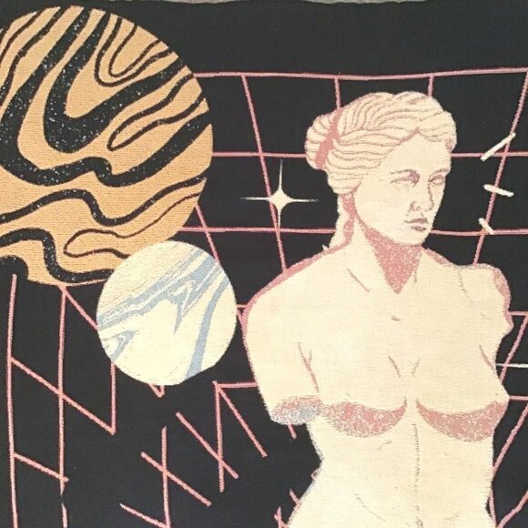 Venus de Milo Bust Woven Blanket Tapestry Greek Art History Nude Feminine Planet - Picture 2 of 11